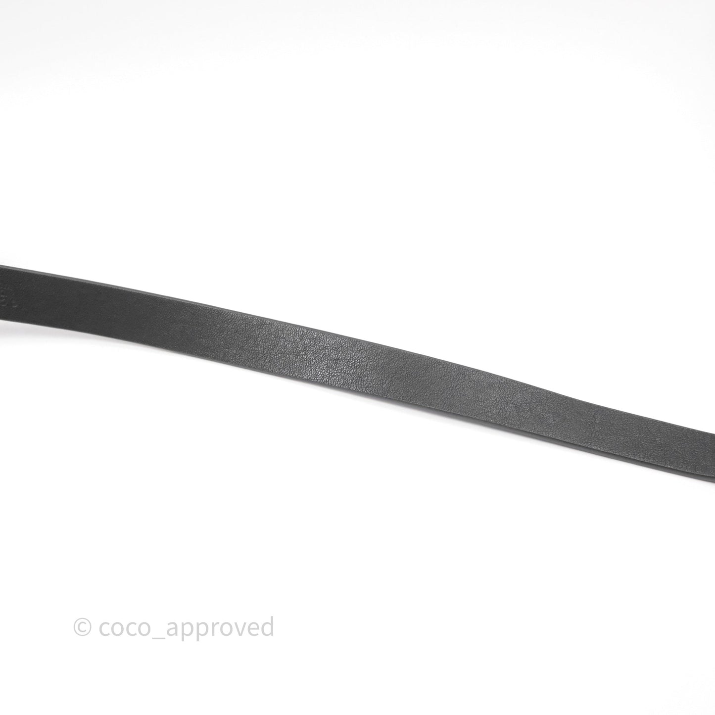 Chanel Crystal CC Belt Black Silver Hardware Size 75 20S