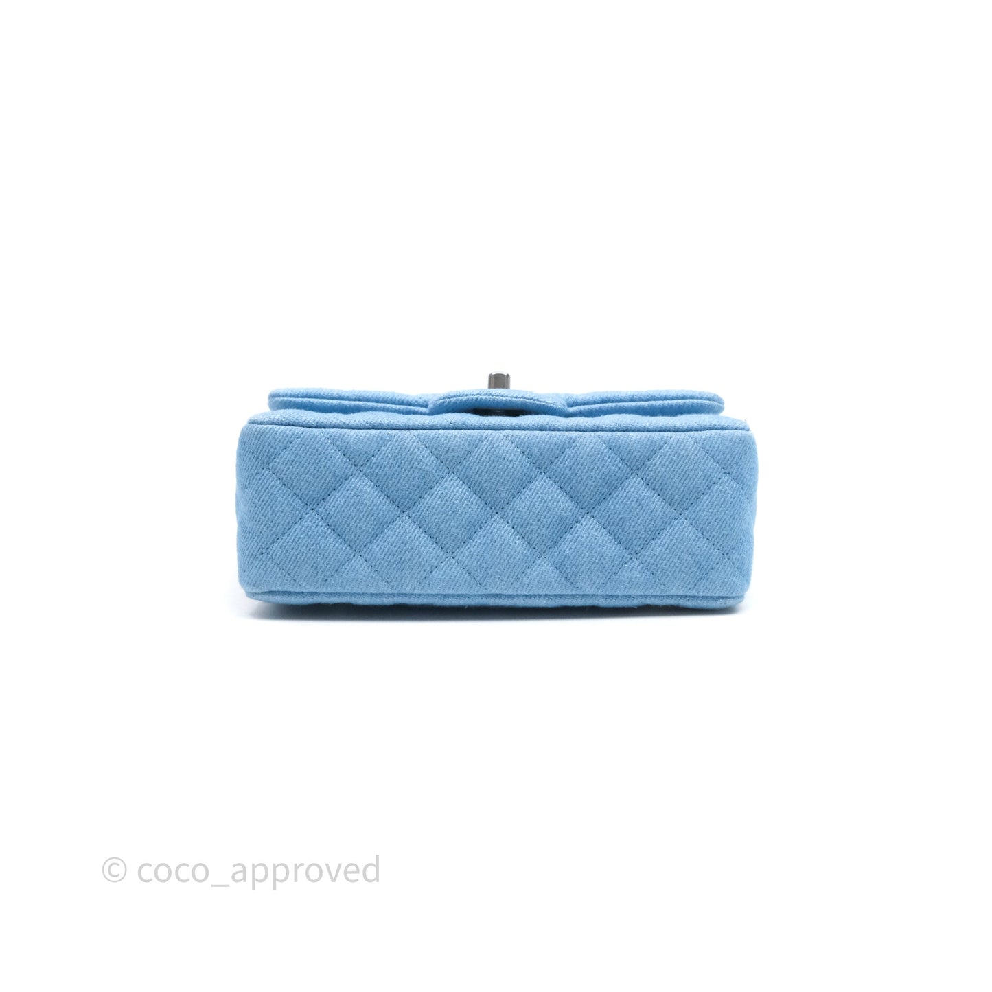 Chanel Quilted Mini Rectangular Flap Denim Matt Silver Hardware