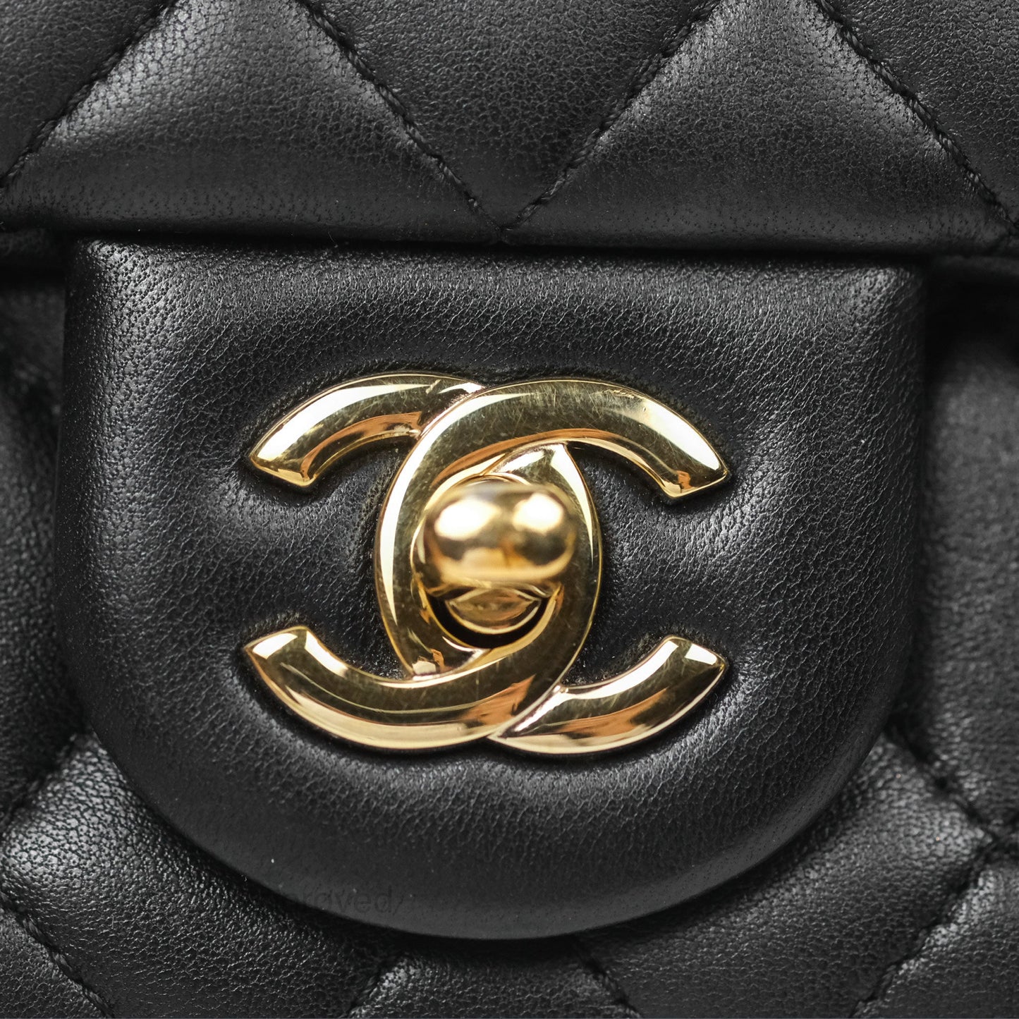 Chanel Ball Crush Mini Rectangular Black Lambskin Gold Hardware 23C