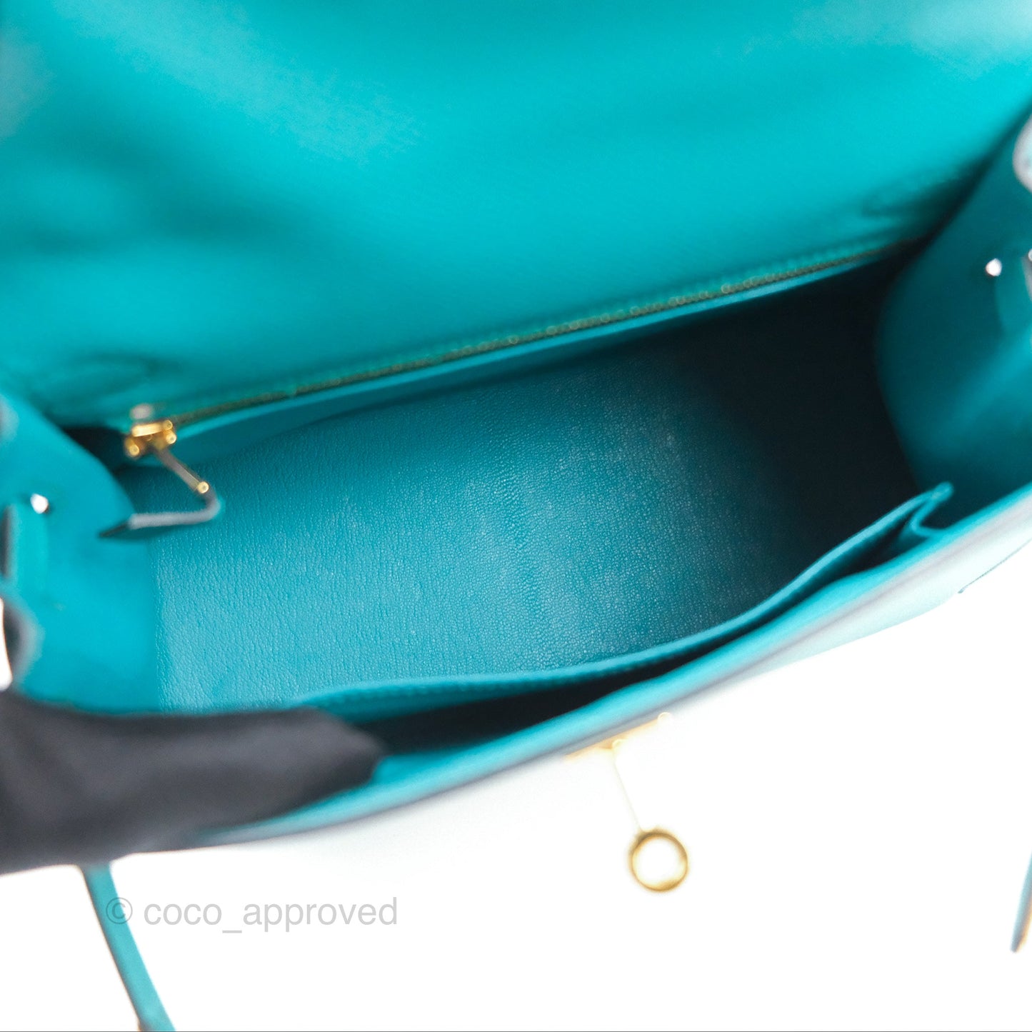 Hermès Sellier Kelly 25 Bleu Paon 7F Epsom Gold Hardware