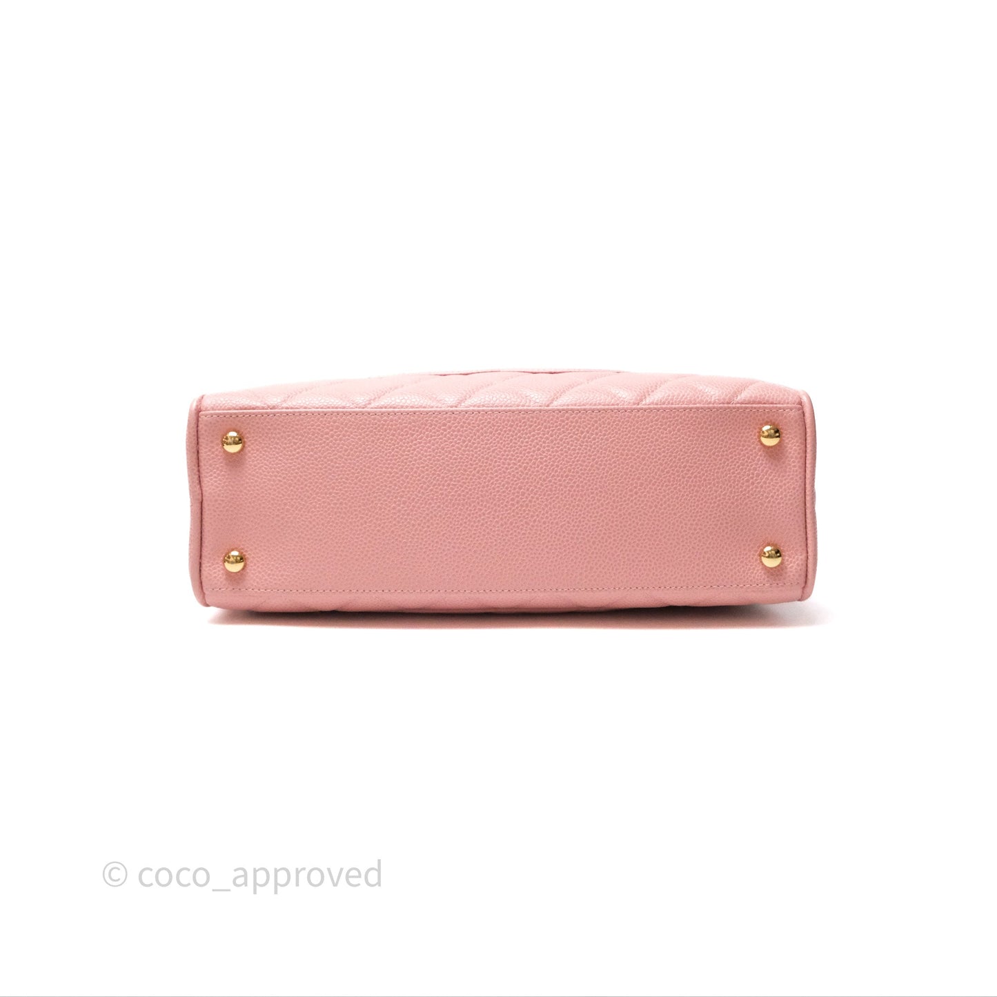 Chanel Vintage Mini CC Boston Bag Sakura Pink Caviar Gold Hardware