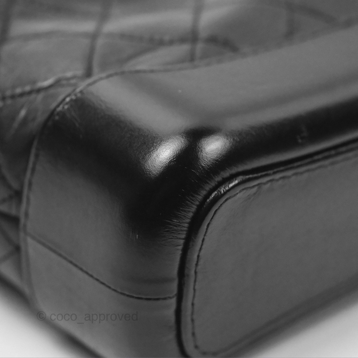 Chanel Small Gabrielle Hobo Quilted Black Aged Calfskin