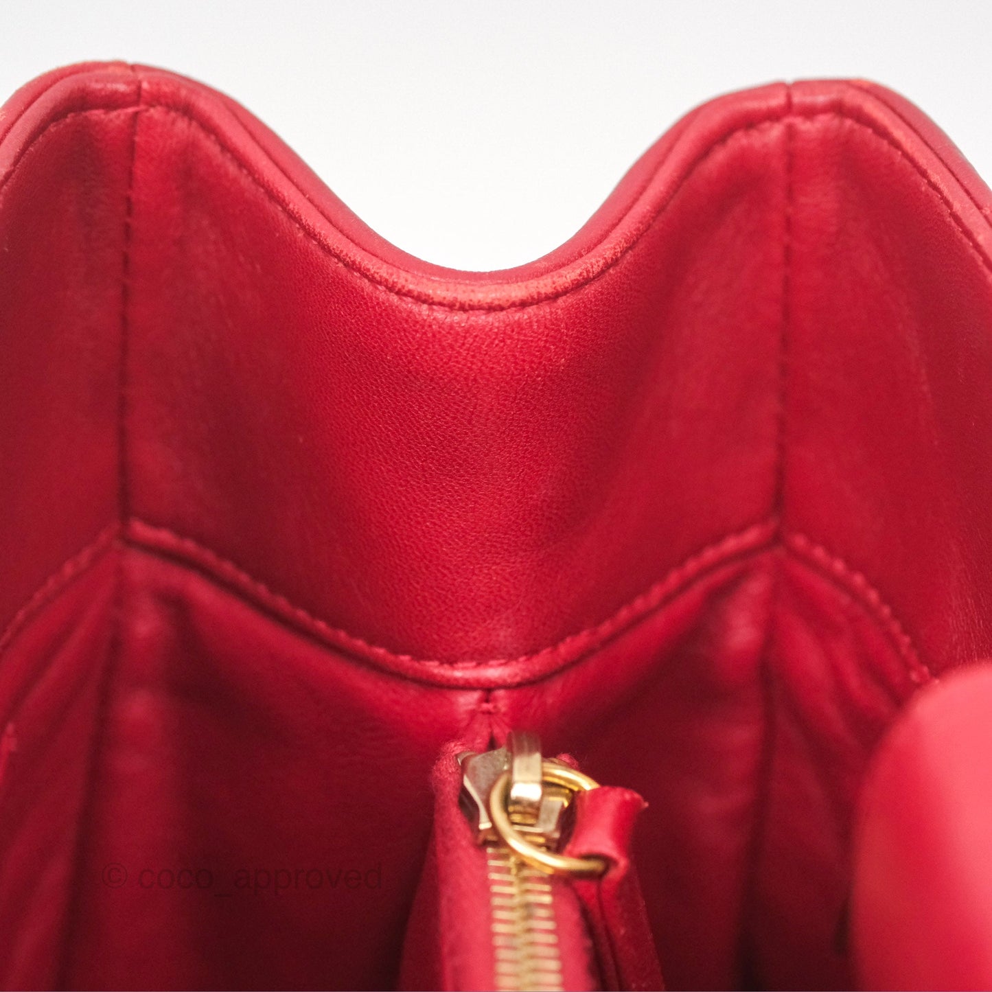 Chanel Tote Bag Red Lambskin Aged Gold Hardware