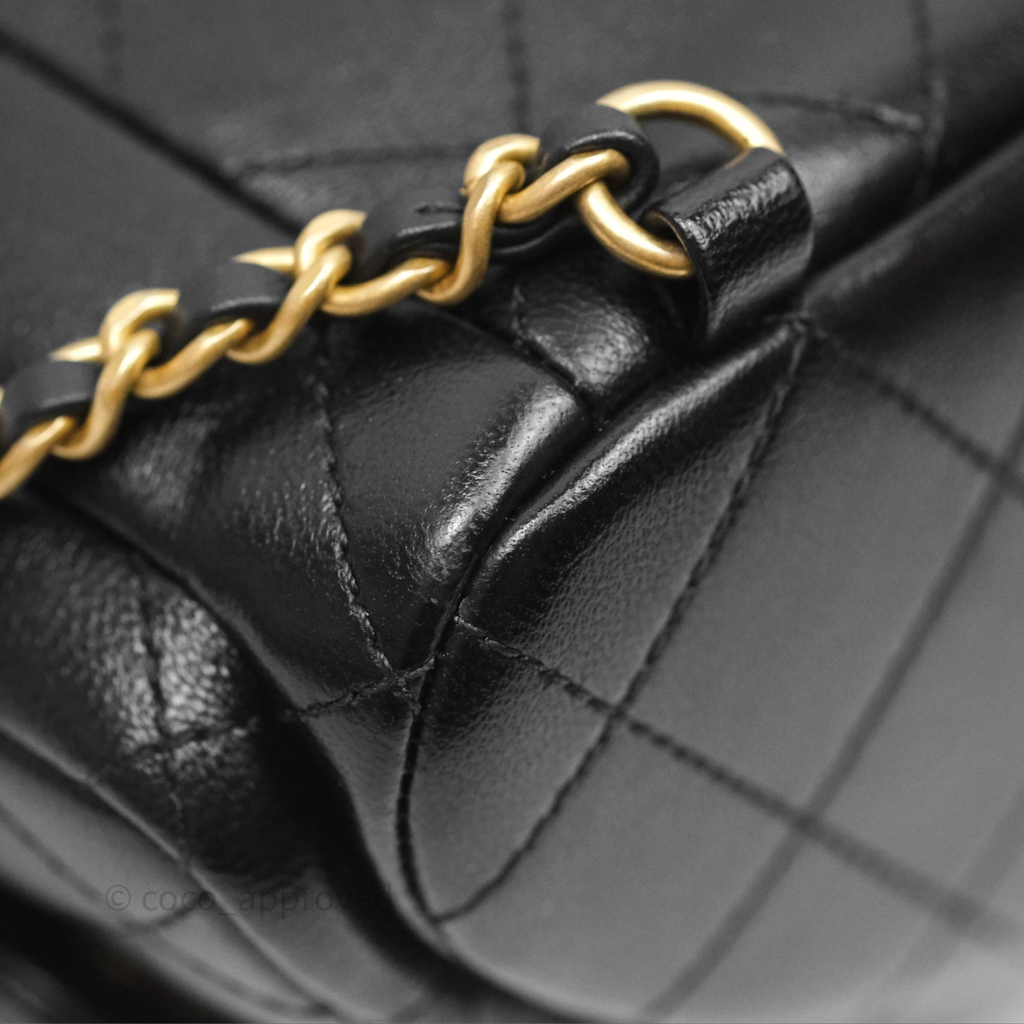 Chanel Double Pocket Black Lambskin Gold Hardware