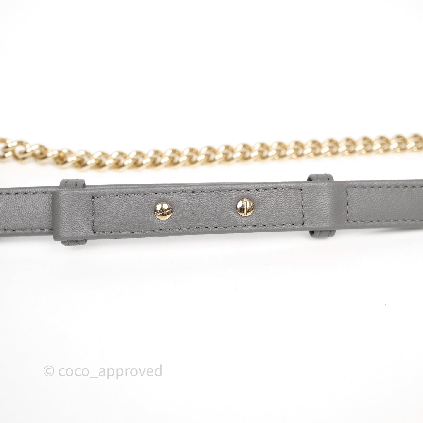 Chanel Grey Boy Mini Clutch Lambskin Gold Hardware
