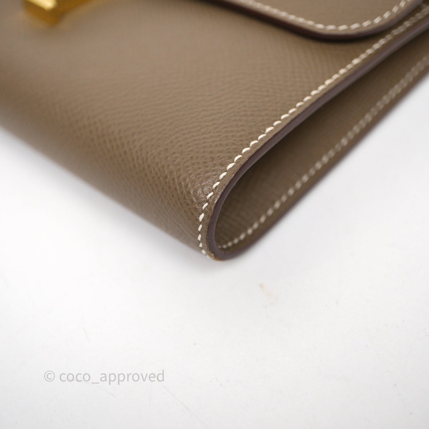 Hermès Constance To Go Wallet Etoupe 18 Epsom Gold Hardware