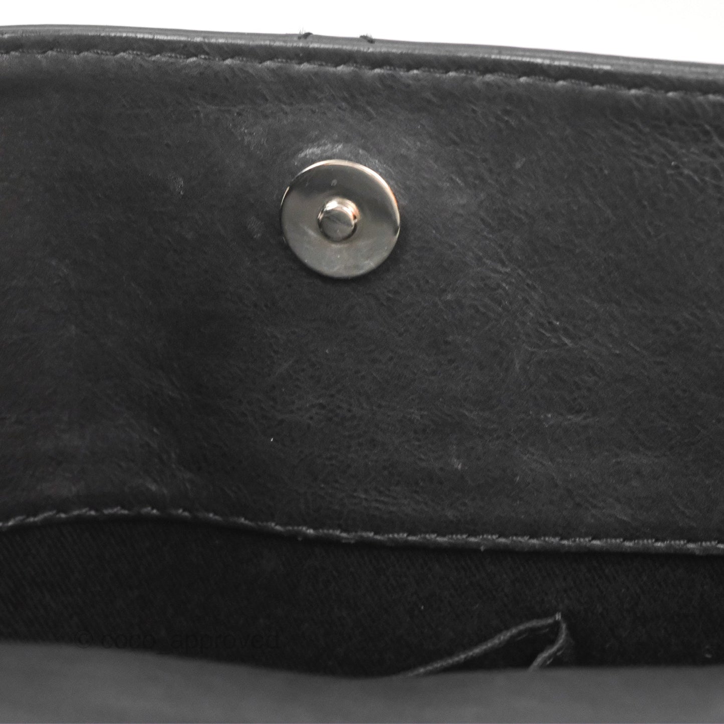 Chanel Large Hamptons Shopping Tote Black Washed Calfskin