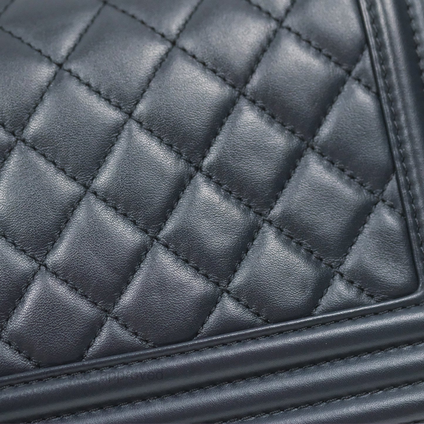 Chanel Small Boy Quilted Navy Lambskin Aged Gold Hardware