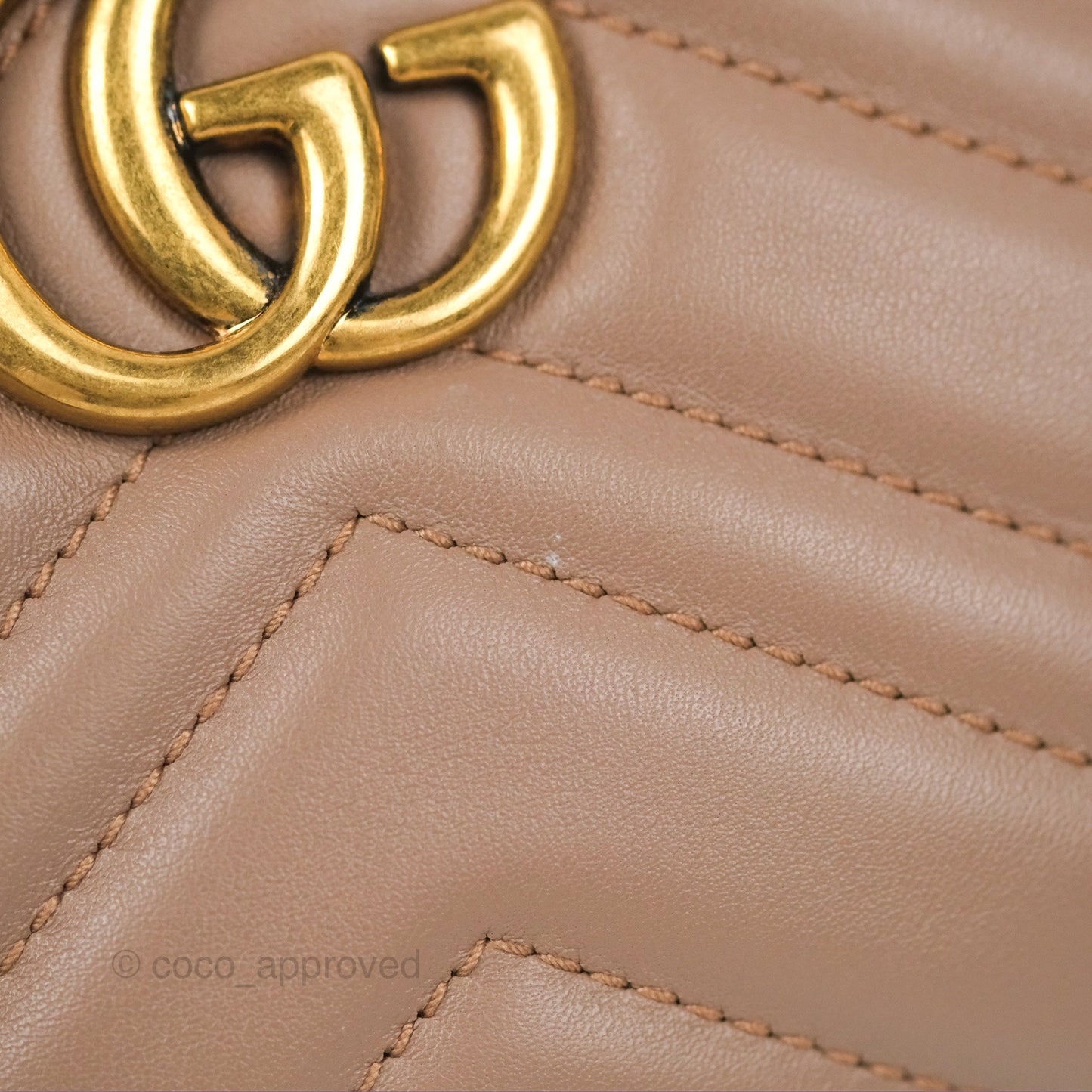 Gucci GG Marmont Matelassé Oval Belt Bag Dusty Pink