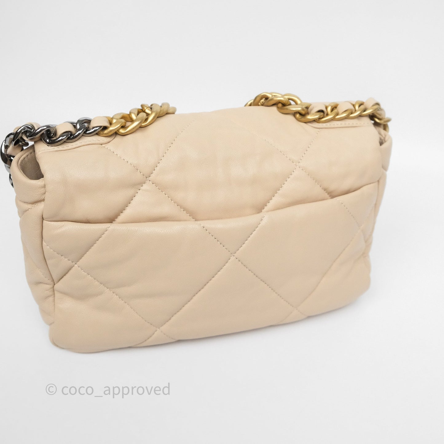 Chanel 19 Small Beige Mixed Hardware