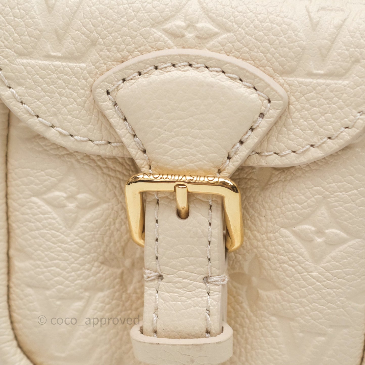 Louis Vuitton Backup Cream Monogram Empreinte Leather