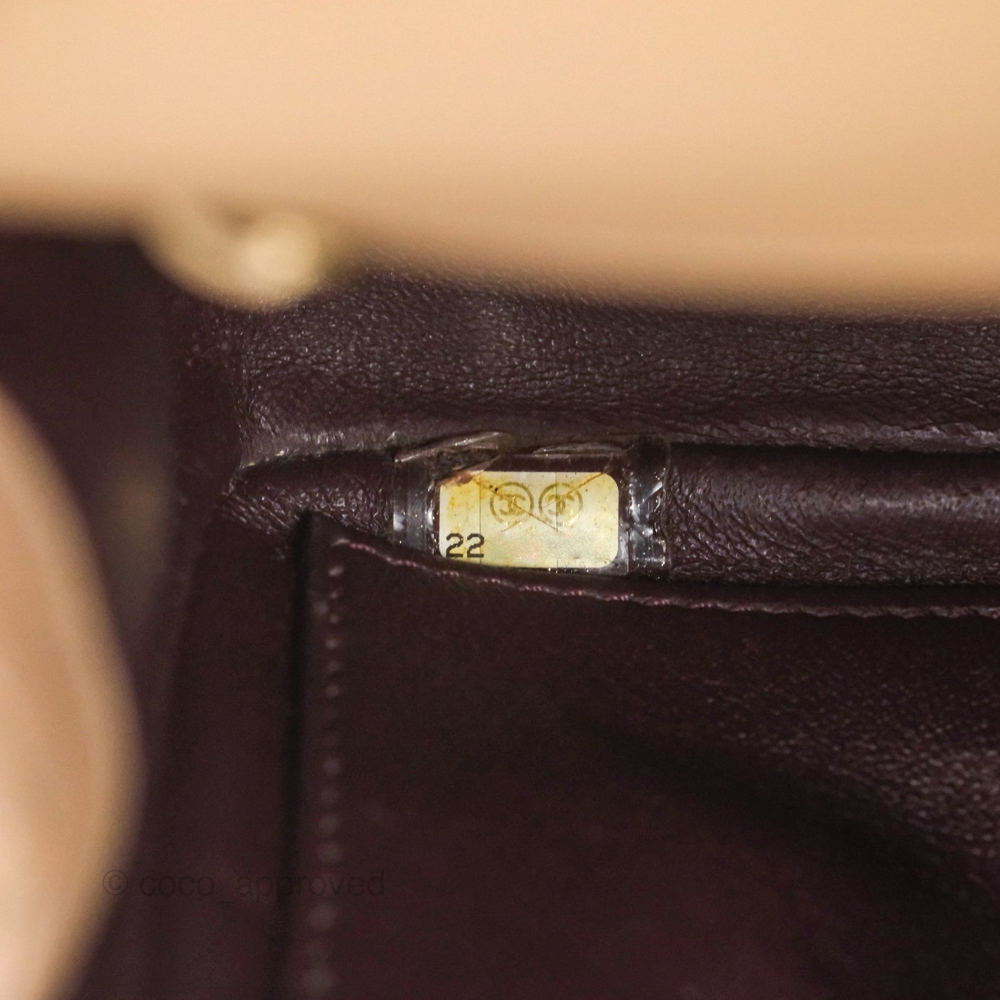 Chanel Small CC Filigree Flap Quilted Beige Black Caviar