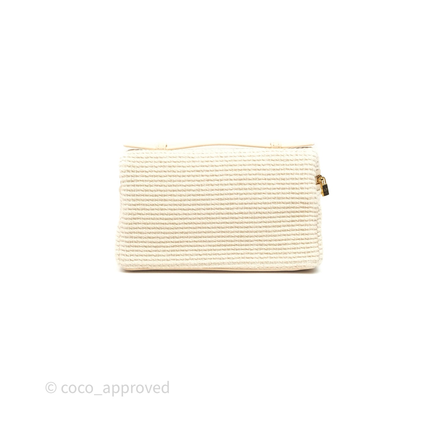 Loro Piana Extra Pocket L19 Beige Cotton-Linen Gold Hardware