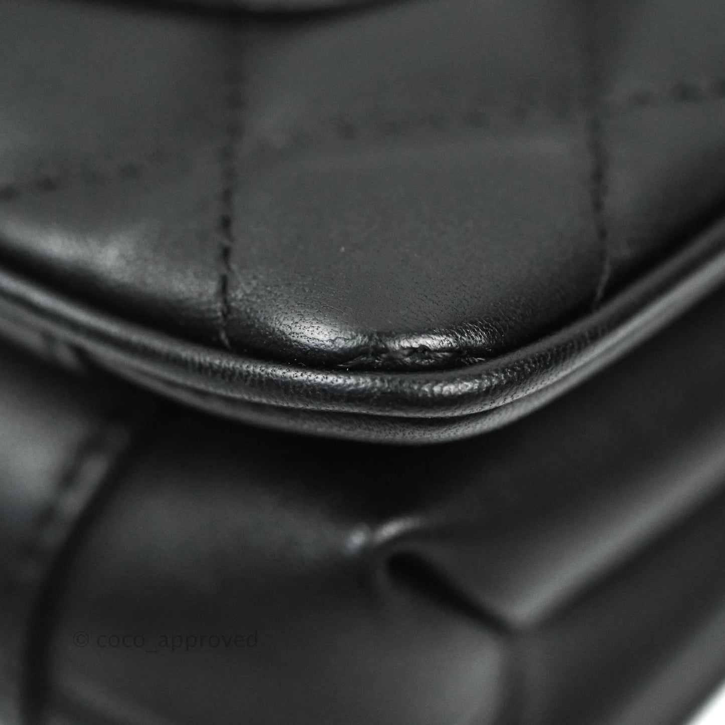 Chanel Coco Vintage Flap Bag Black Lambskin Aged Gold Hardware