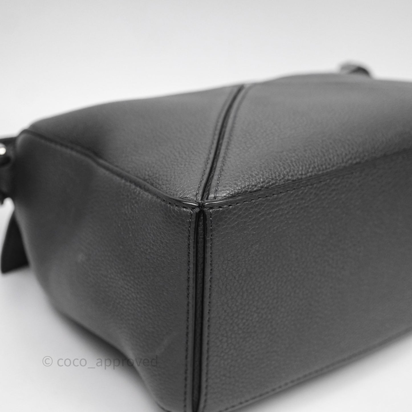 Loewe Small Puzzle Grey Calfskin Edge Bag