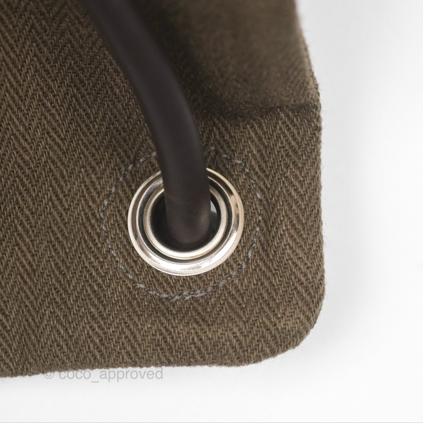 Hermès 2-way Maline Bag Khaki Canvas