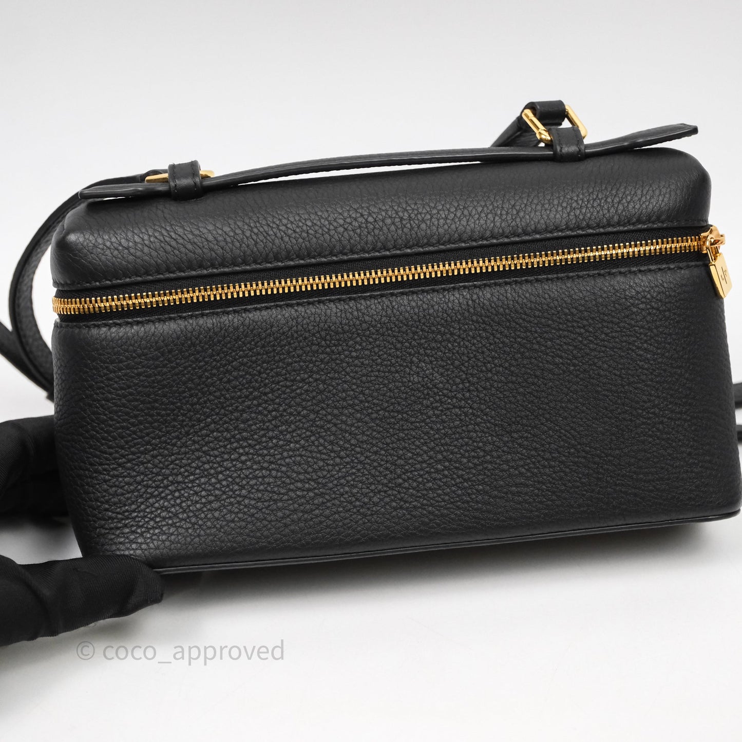 Loro Piana Extra Pocket L19 Black Grained Calfskin
