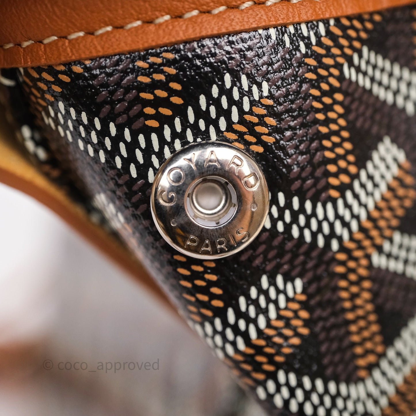 Goyard Mini Alpin Backpack Black/ Tan  Goyardine Calfskin