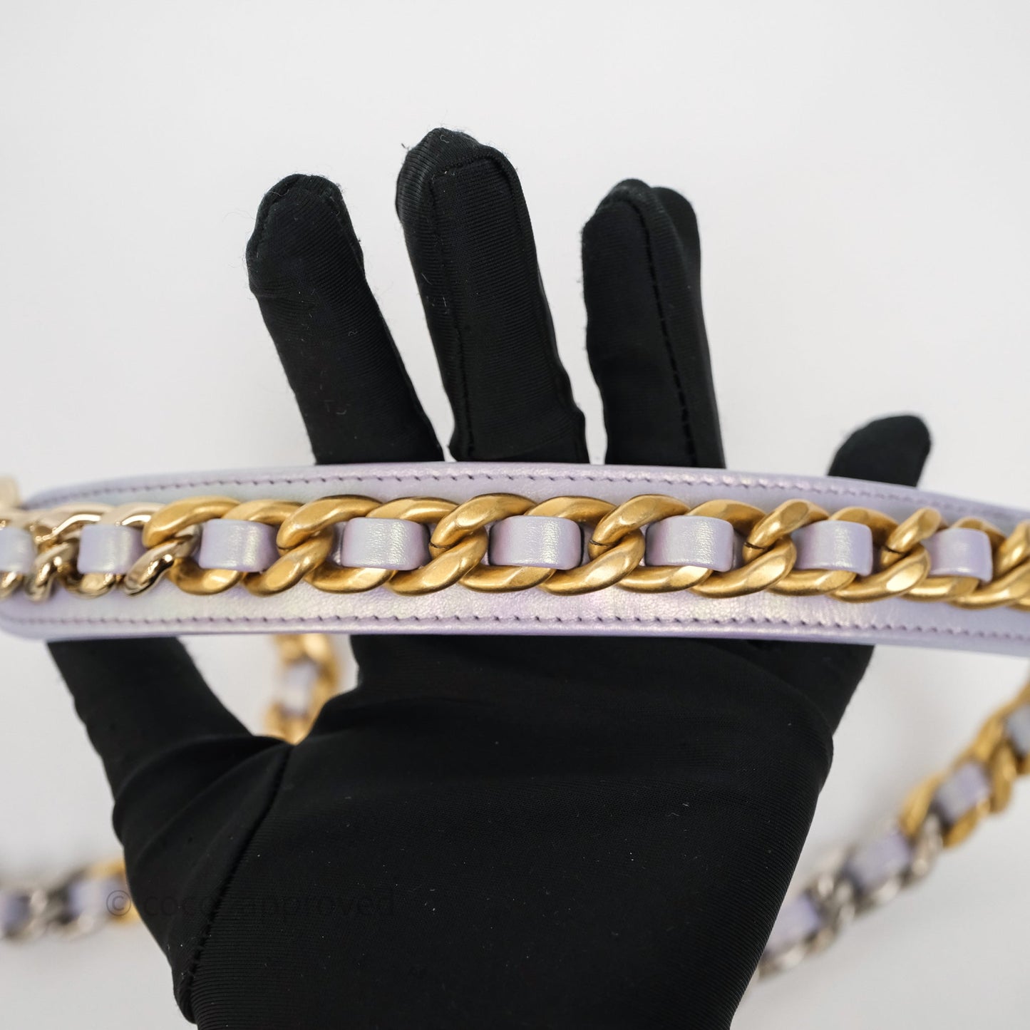 Chanel 19 Small Iridescent Purple Mixed Hardware