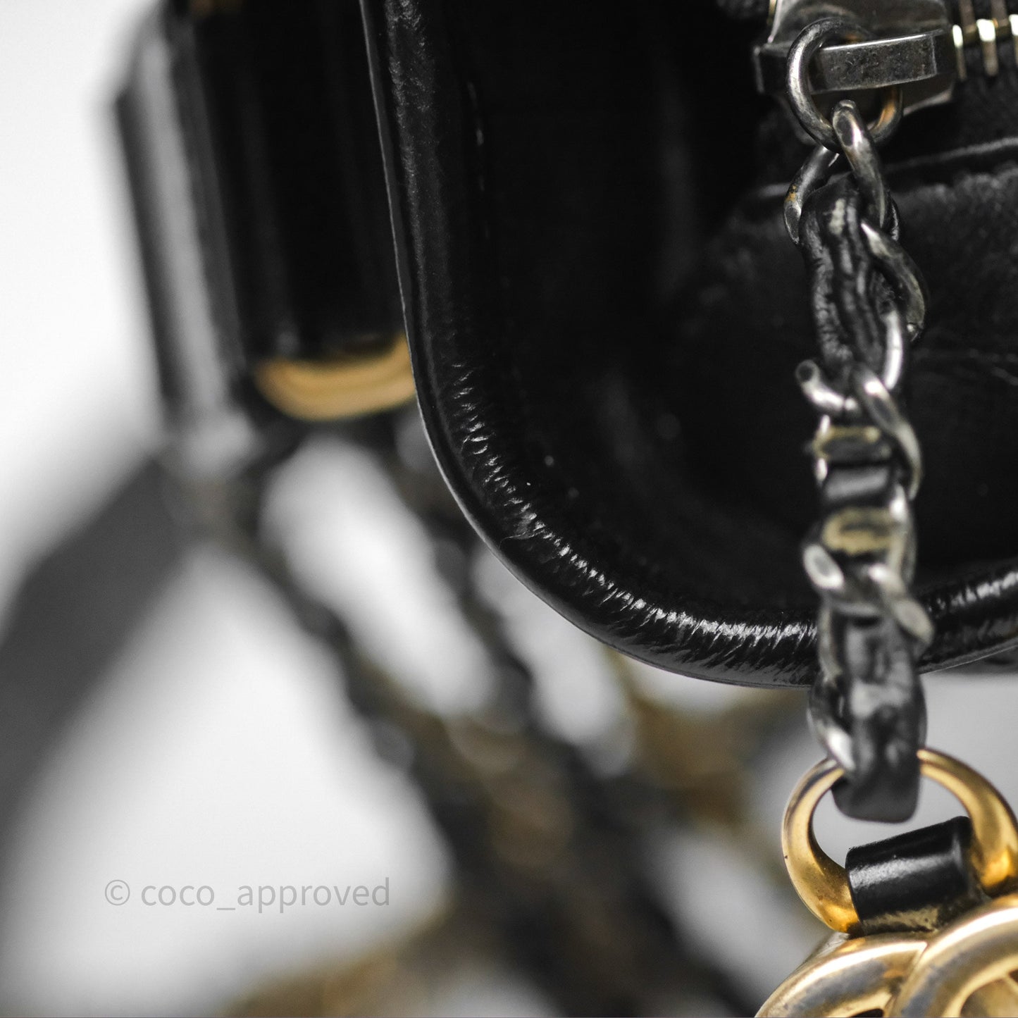Chanel Small Gabrielle Hobo Quilted Black Aged Calfskin