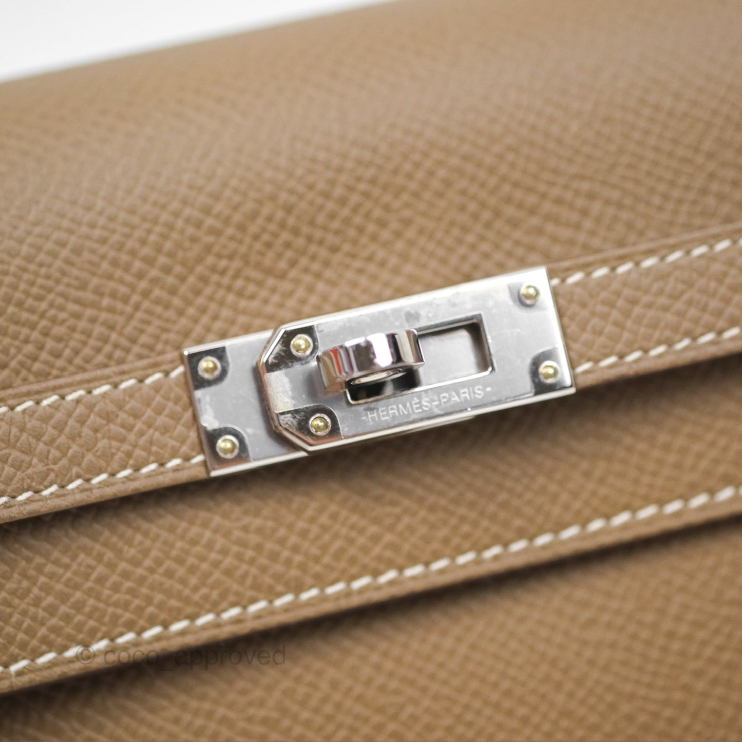 Hermès Kelly To Go Wallet Etoupe 18 Epsom Palladium Hardware