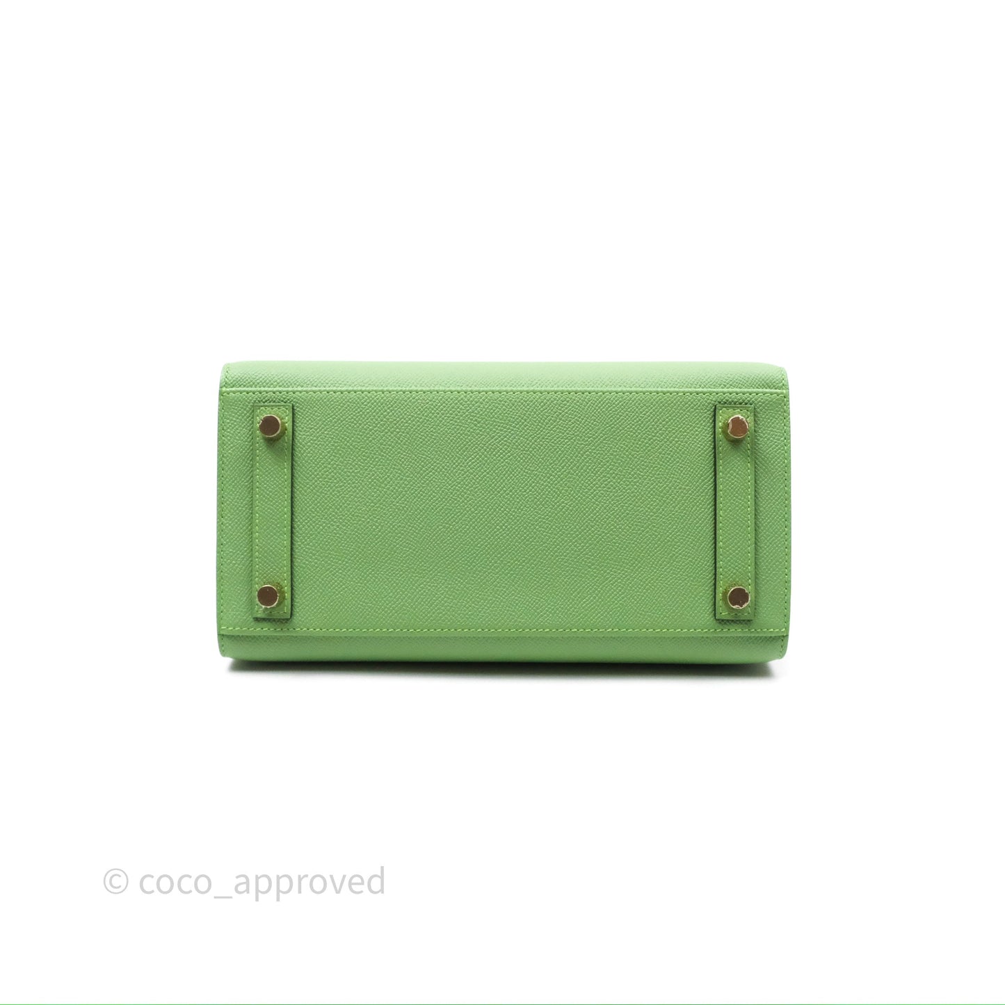 Hermès Birkin 25 Sellier Vert Criquet 3I Epsom Gold Hardware