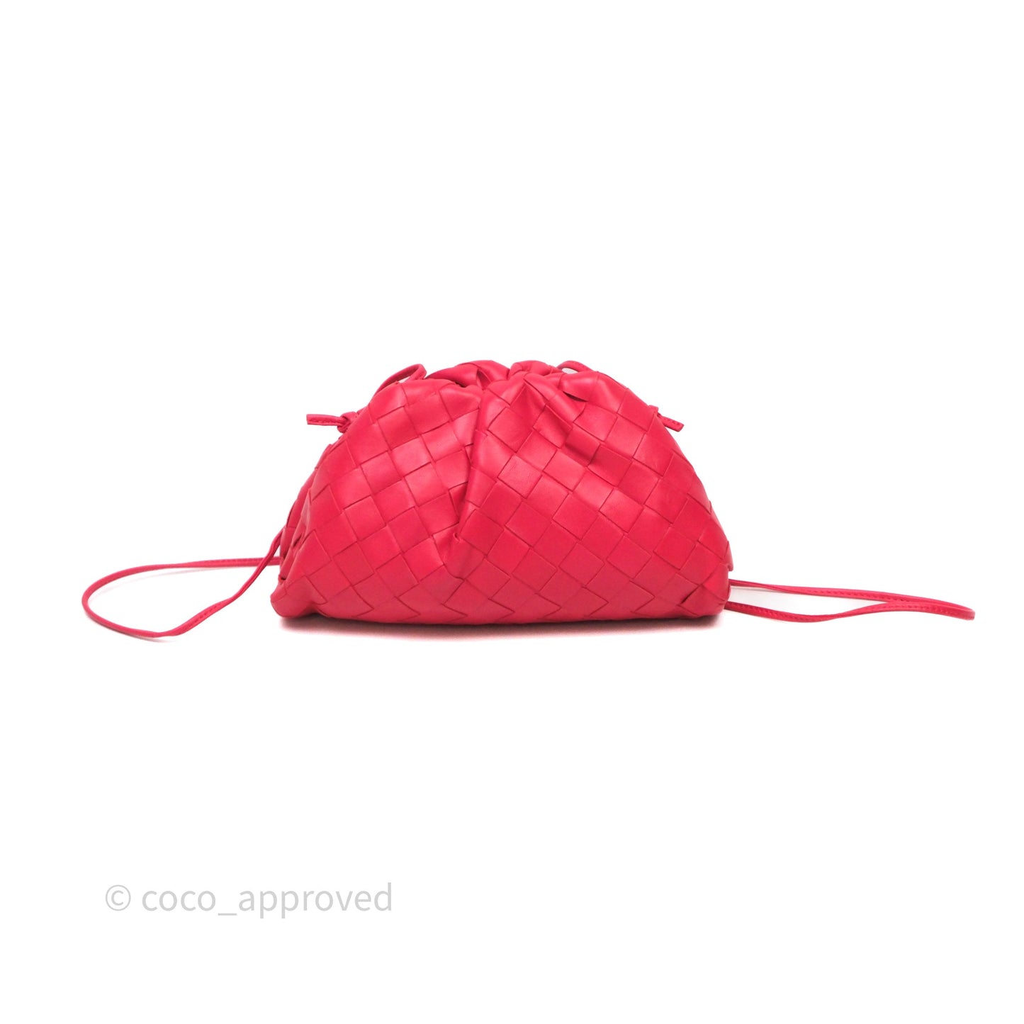 Bottega Veneta Mini Pouch Red Intrecciato Lambskin