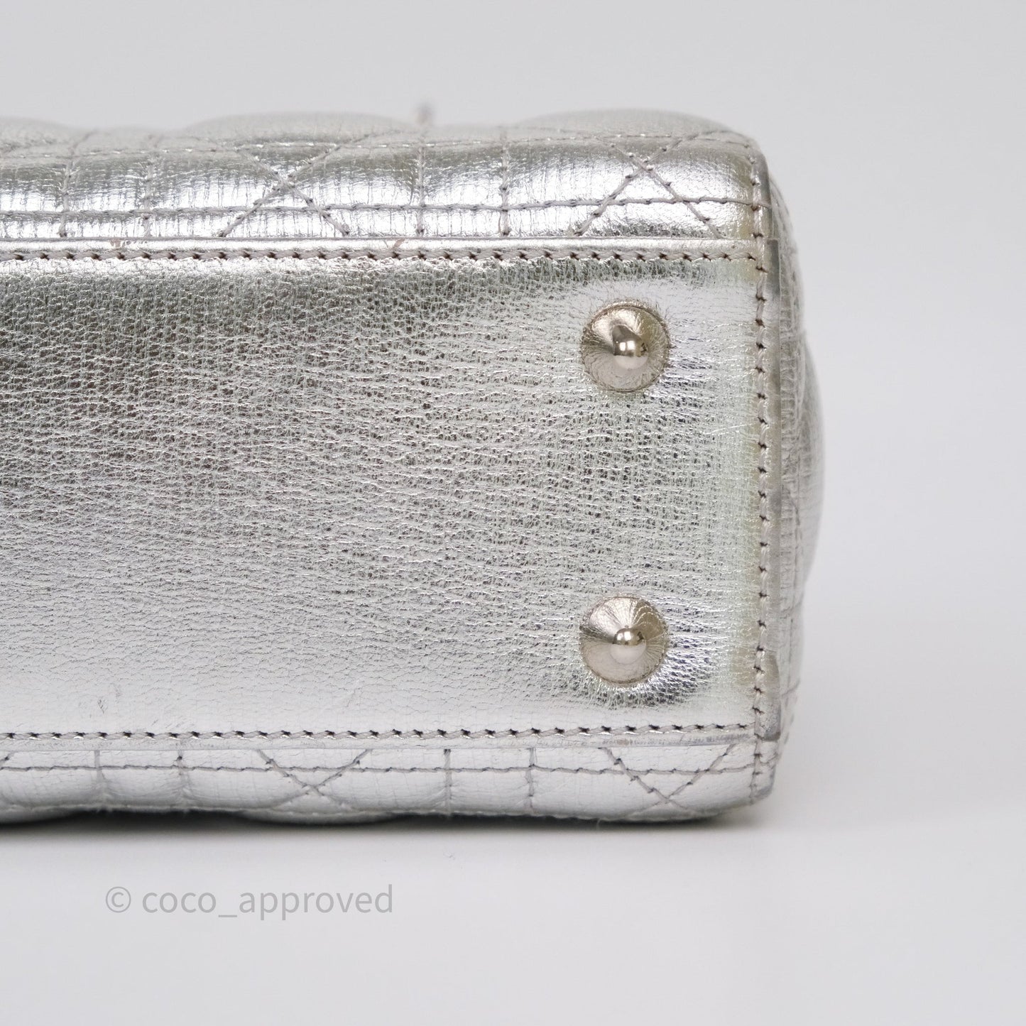 Dior My ABCDior Lady Dior Metallic Silver Cannage