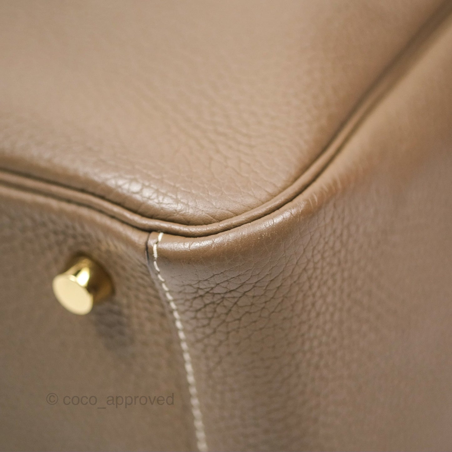 Hermès Lindy 26 Etoupe 18 Taurillion Clemence Gold Hardware