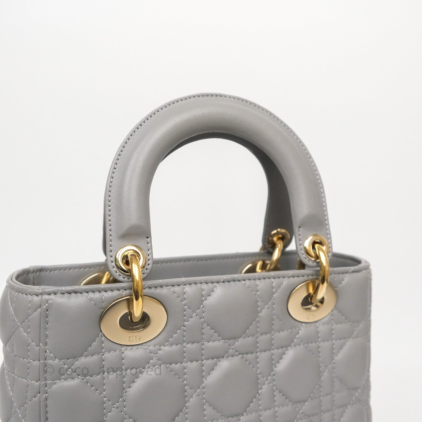 Dior Lady Dior My ABCDior Grey Lambskin Cannage