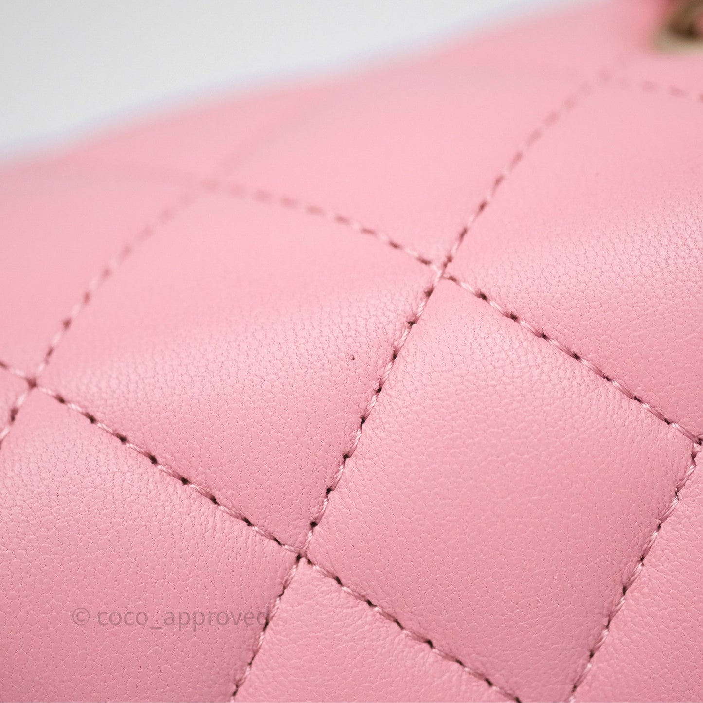 Chanel Mini Square Flap Quilted Pink Lambskin Gold Hardware