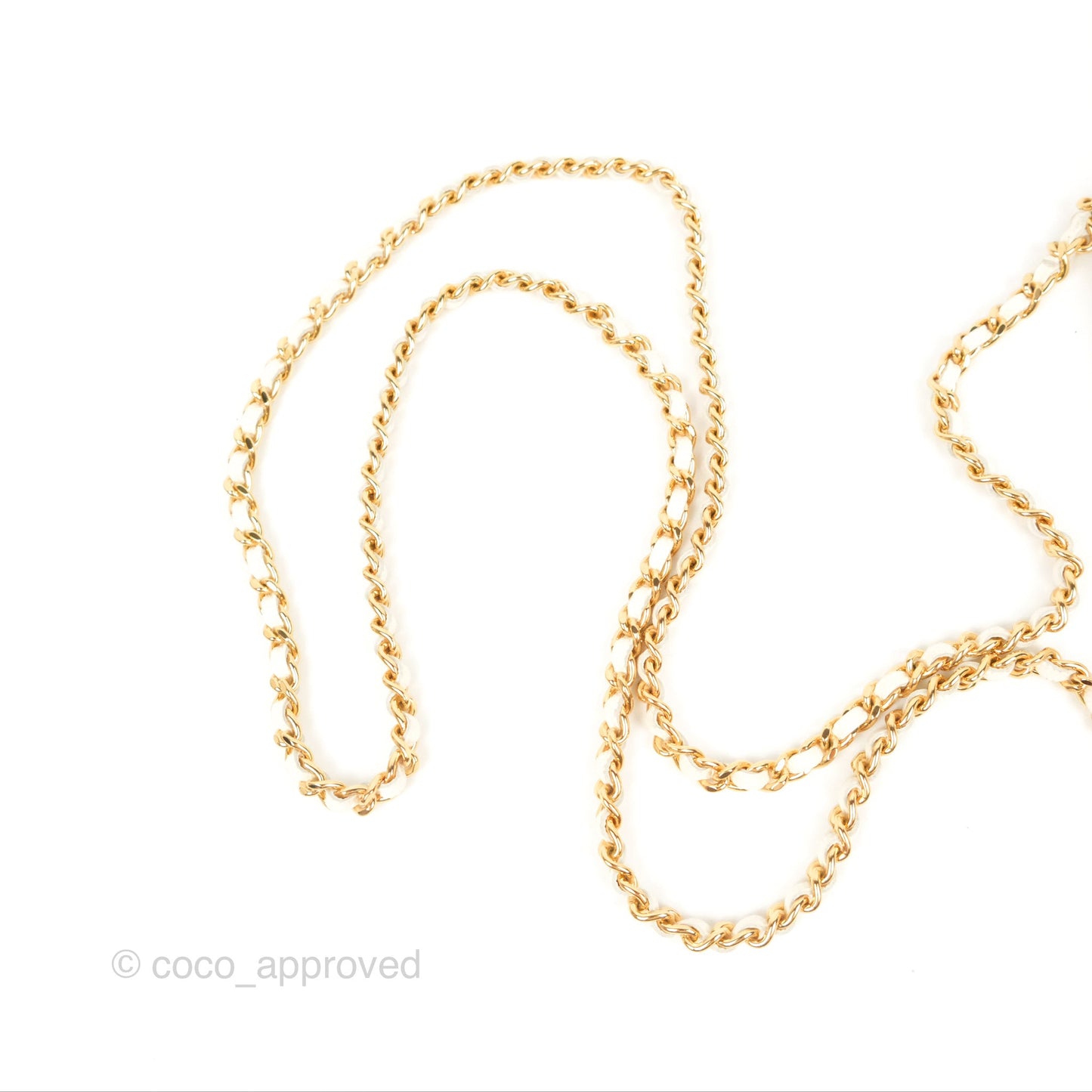 Chanel Clutch with Chain Ivory White Caviar Gold Hardware 22K