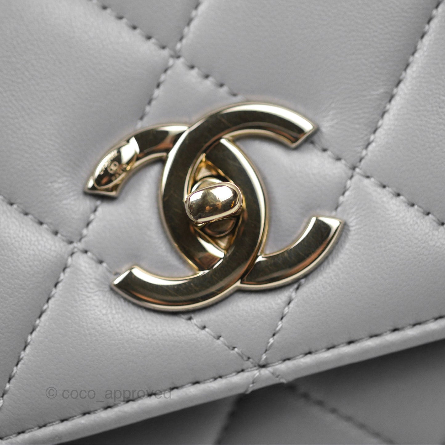 Chanel Small Trendy CC Grey Lambskin Gold Hardware