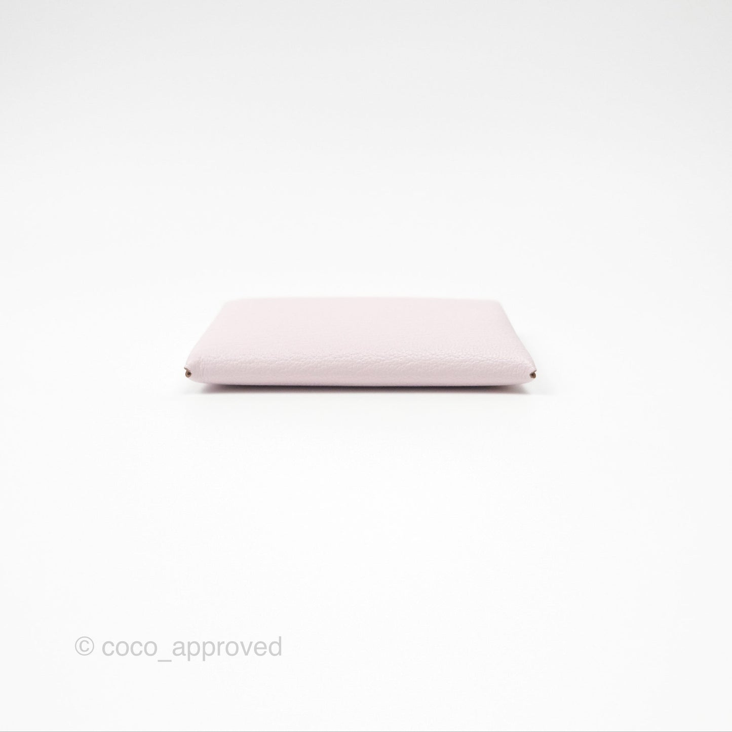 Hermès Calvi Card Holder Mauve Pale Chevre Mysore