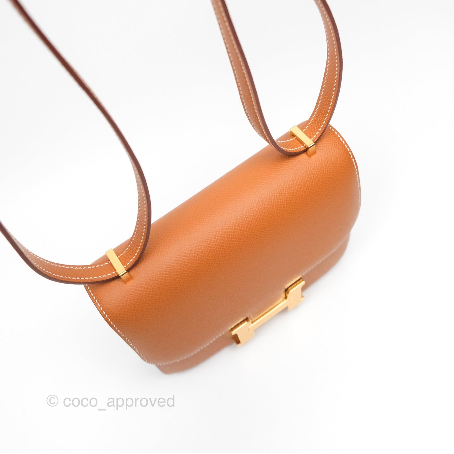 Hermès Constance Mini 18 Gold Epsom Gold Hardware