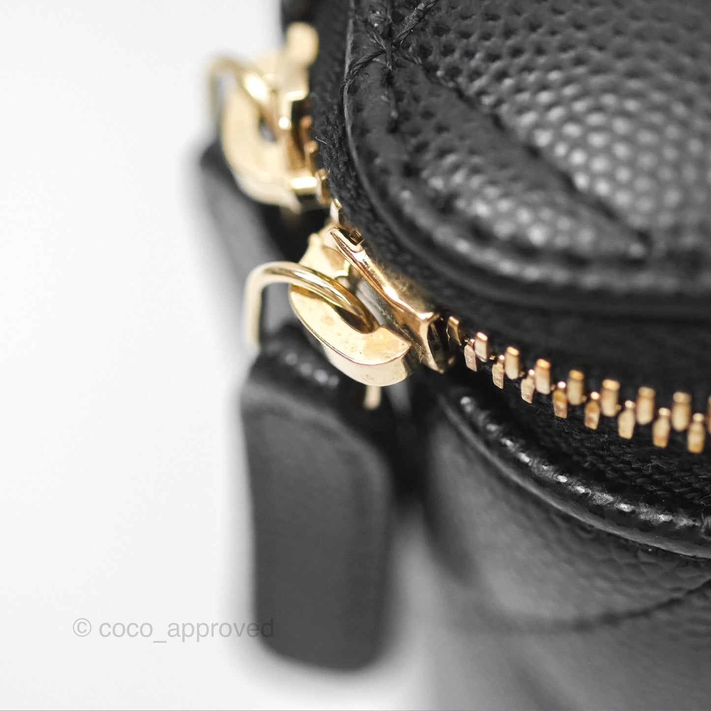 Chanel Vanity Rectangular With Chain Black Caviar Gold Hardware