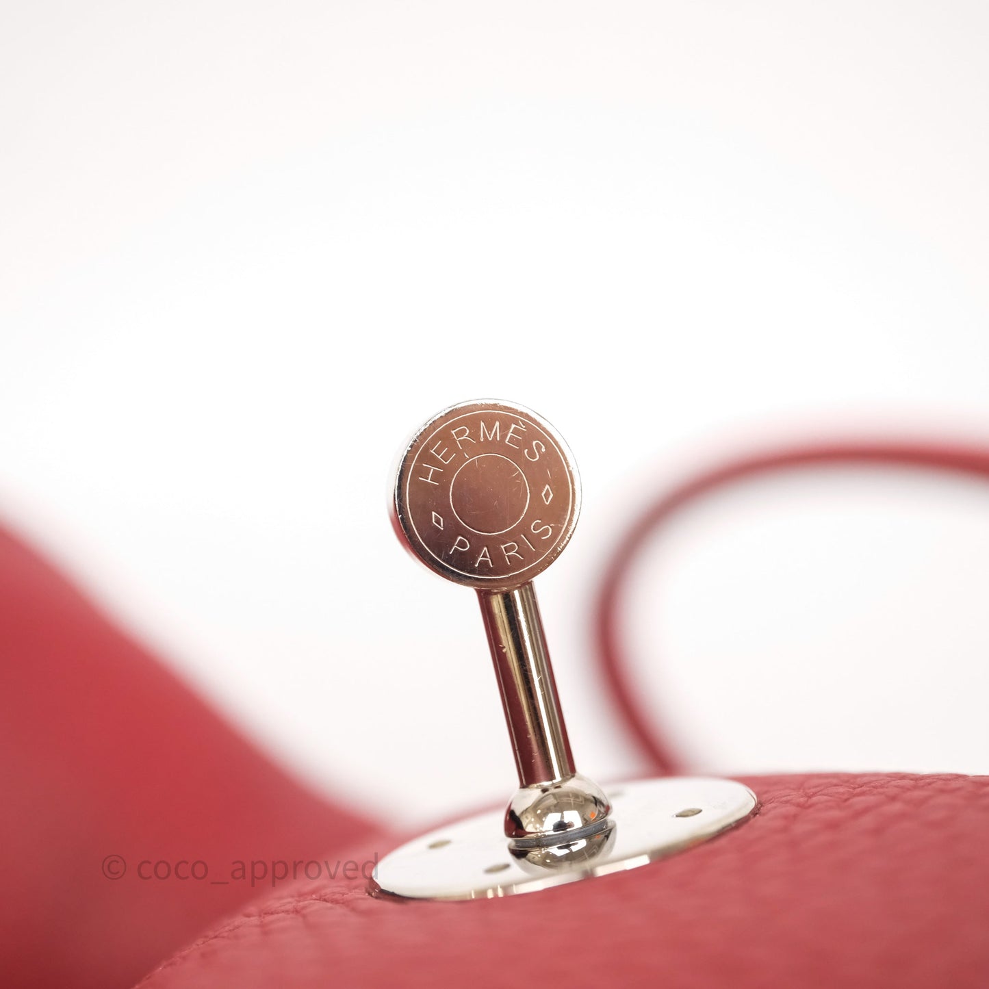 Hermès Lindy 30 Rouge Garance 54 Clemence Palladium Hardware