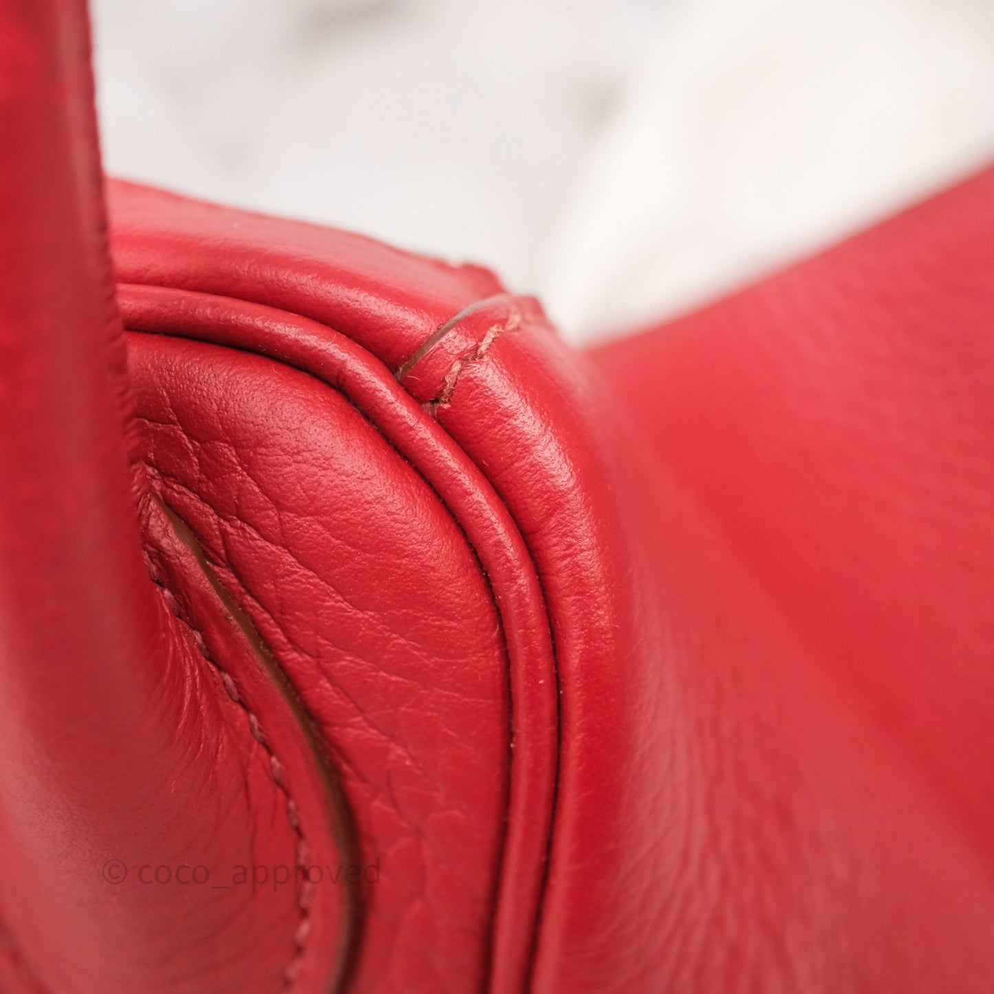 Hermès Lindy 30 Rouge Garance 54 Clemence Palladium Hardware