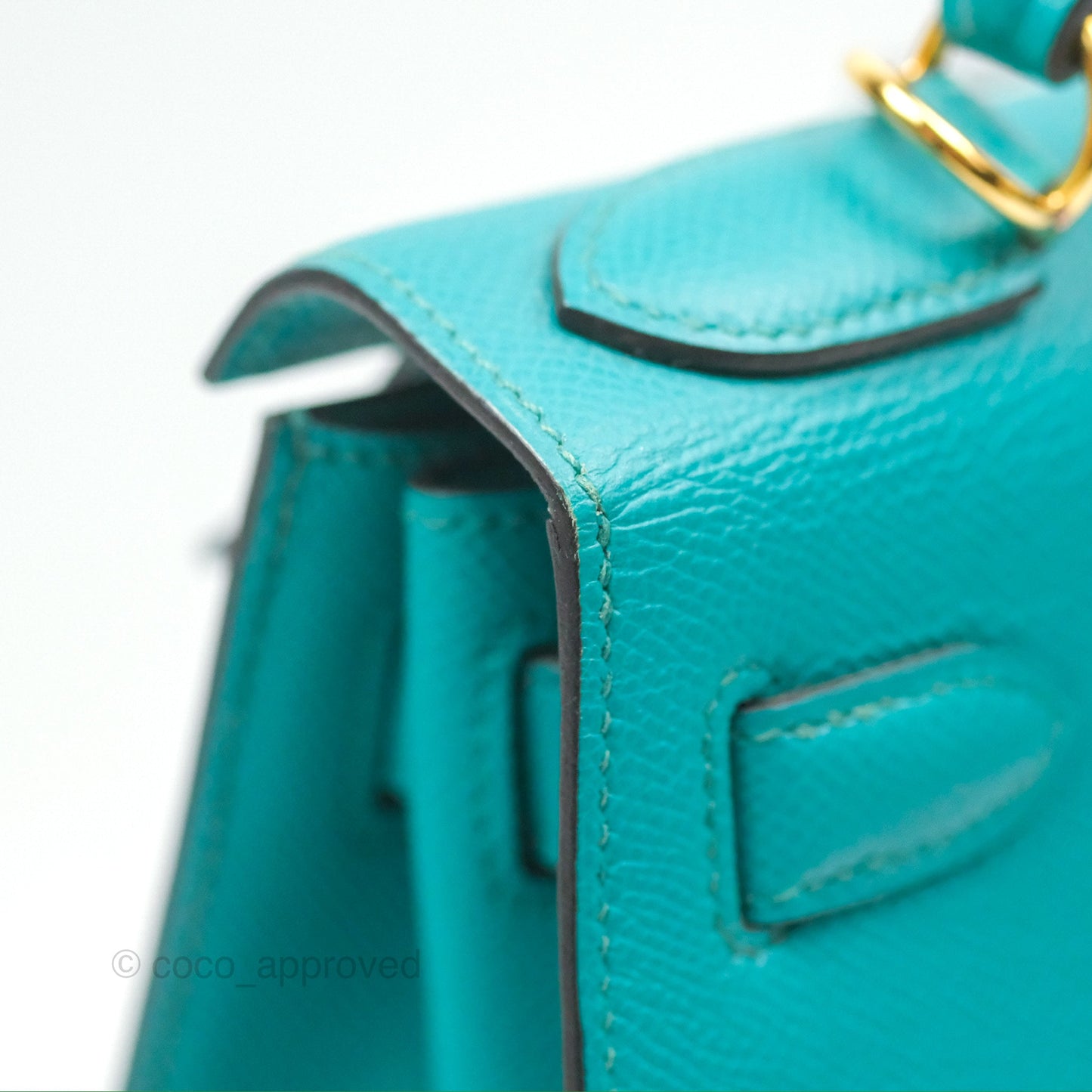 Hermès Sellier Kelly 28 Bleu Paon Epsom Gold Hardware