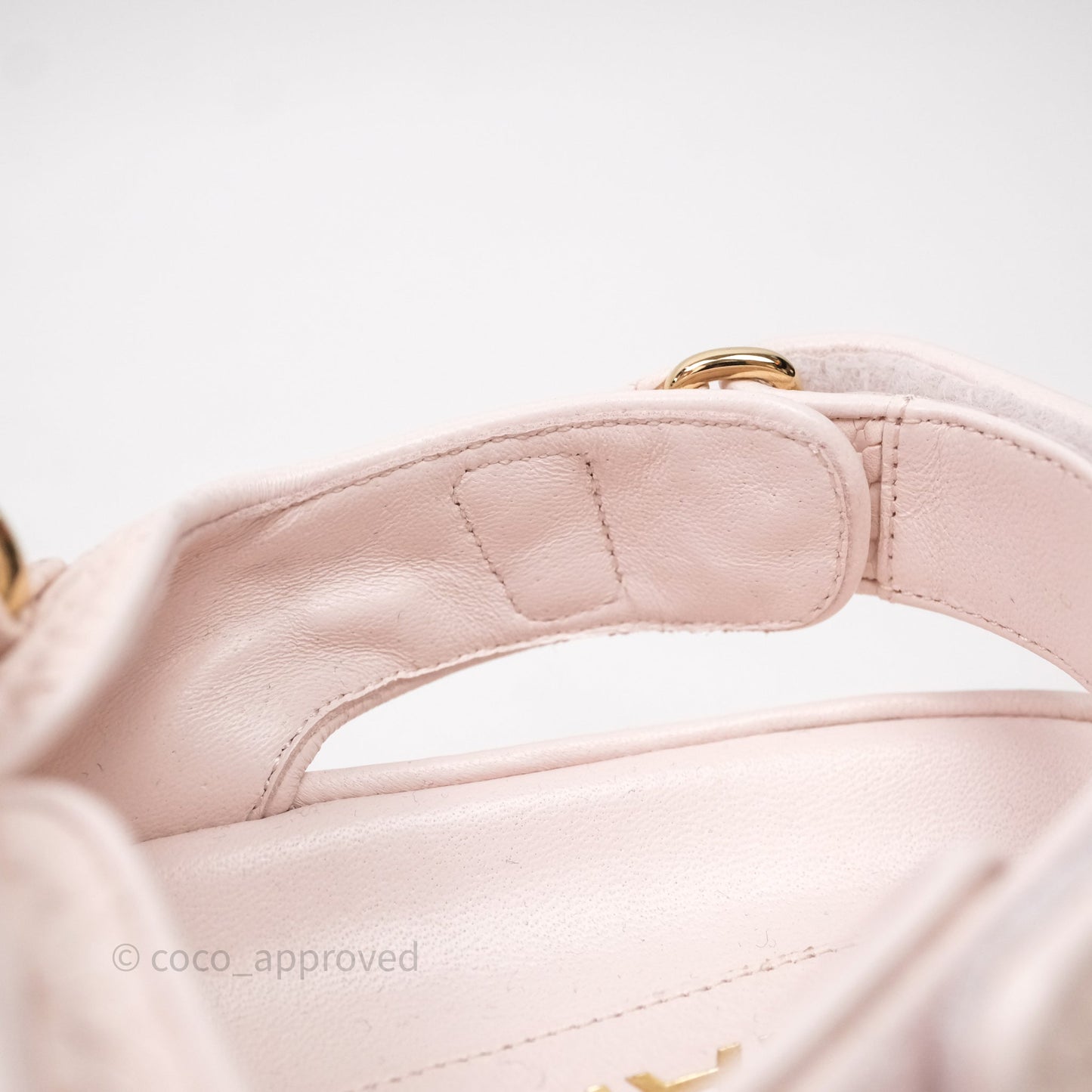 Chanel Dad Sandals Medallion Light Pink Size 39