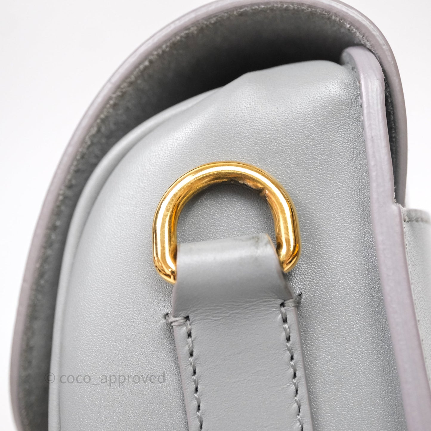 Christian Dior Medium Bobby Flap Grey Box Calfskin
