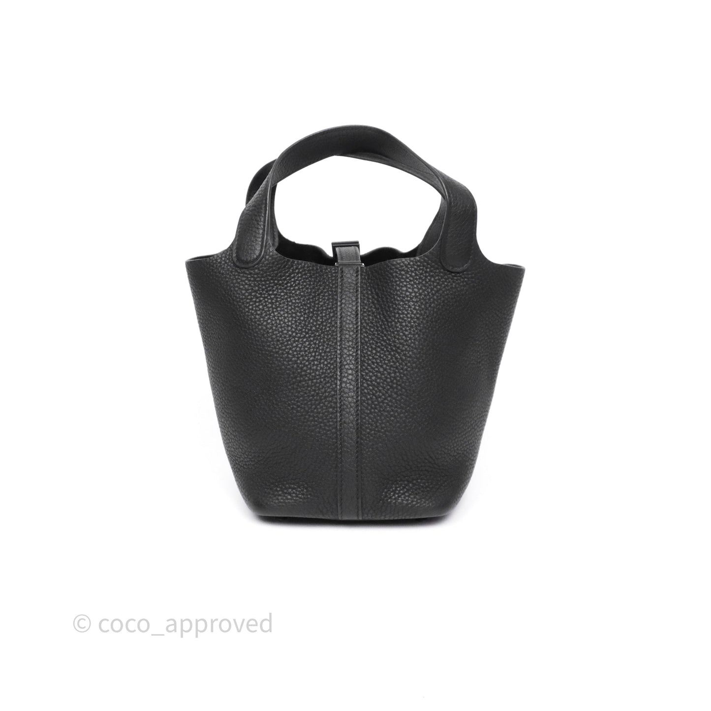 Hermès Picotin 18 Black Noir 89 Clemence So Black Hardware