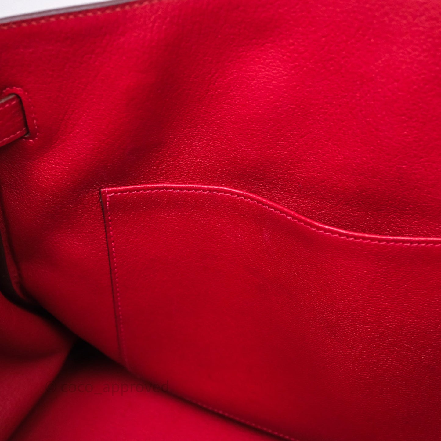 Hermes Birkin 35 Rouge Casaque Clemence Palladium Hardware