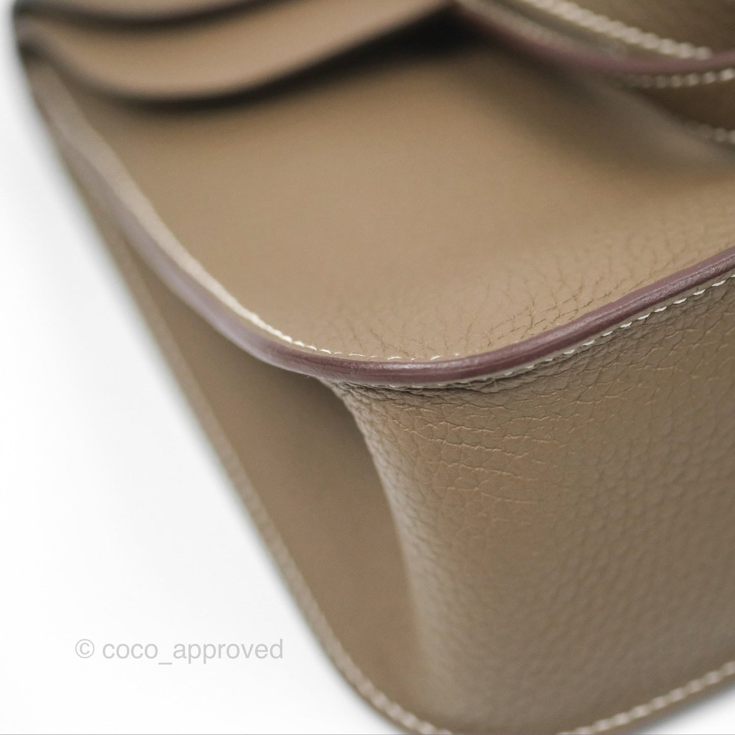 Hermès Halzan 25 Etoupe Clemence Gold Hardware
