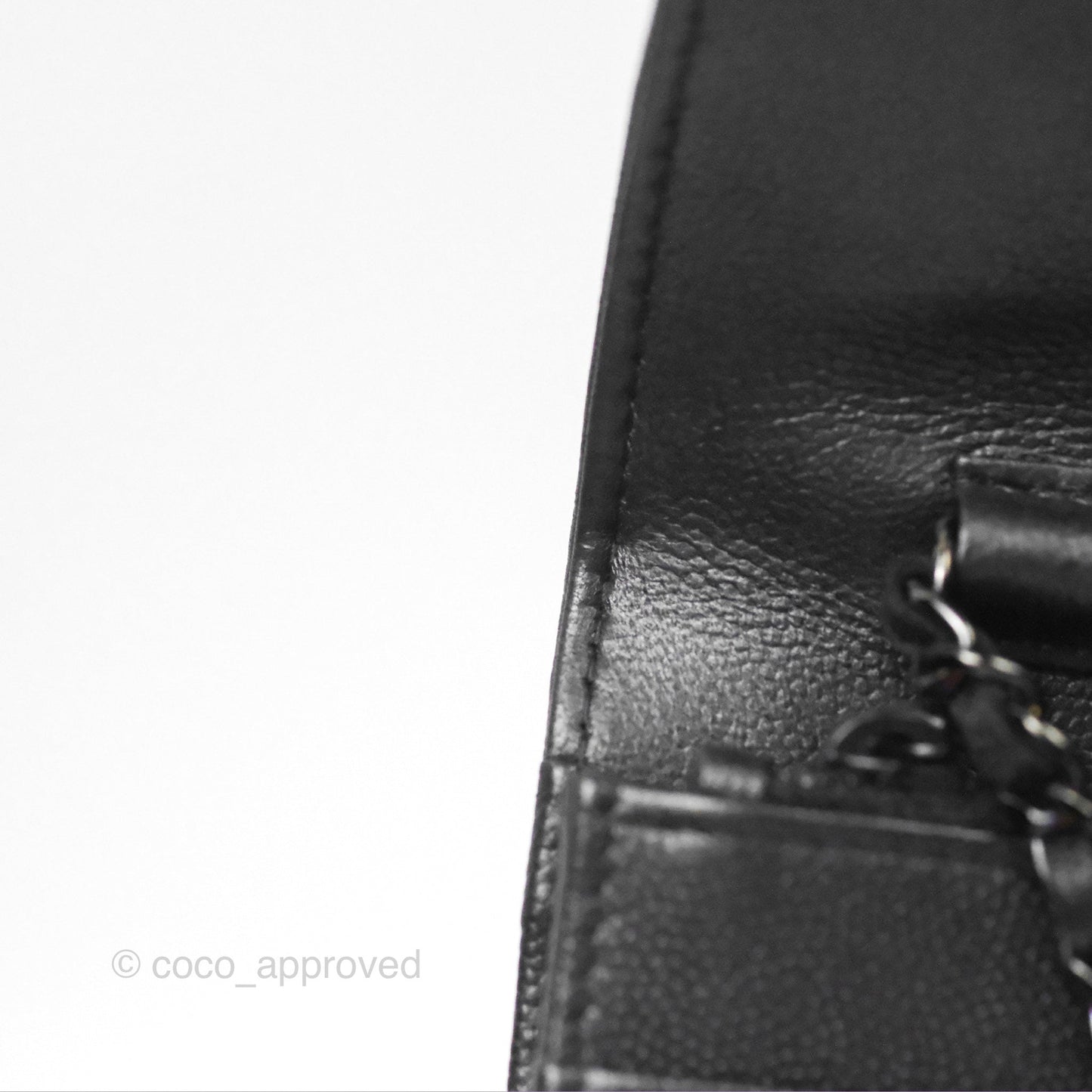 Chanel Quilted Boy Wallet on Chain WOC So Black Caviar