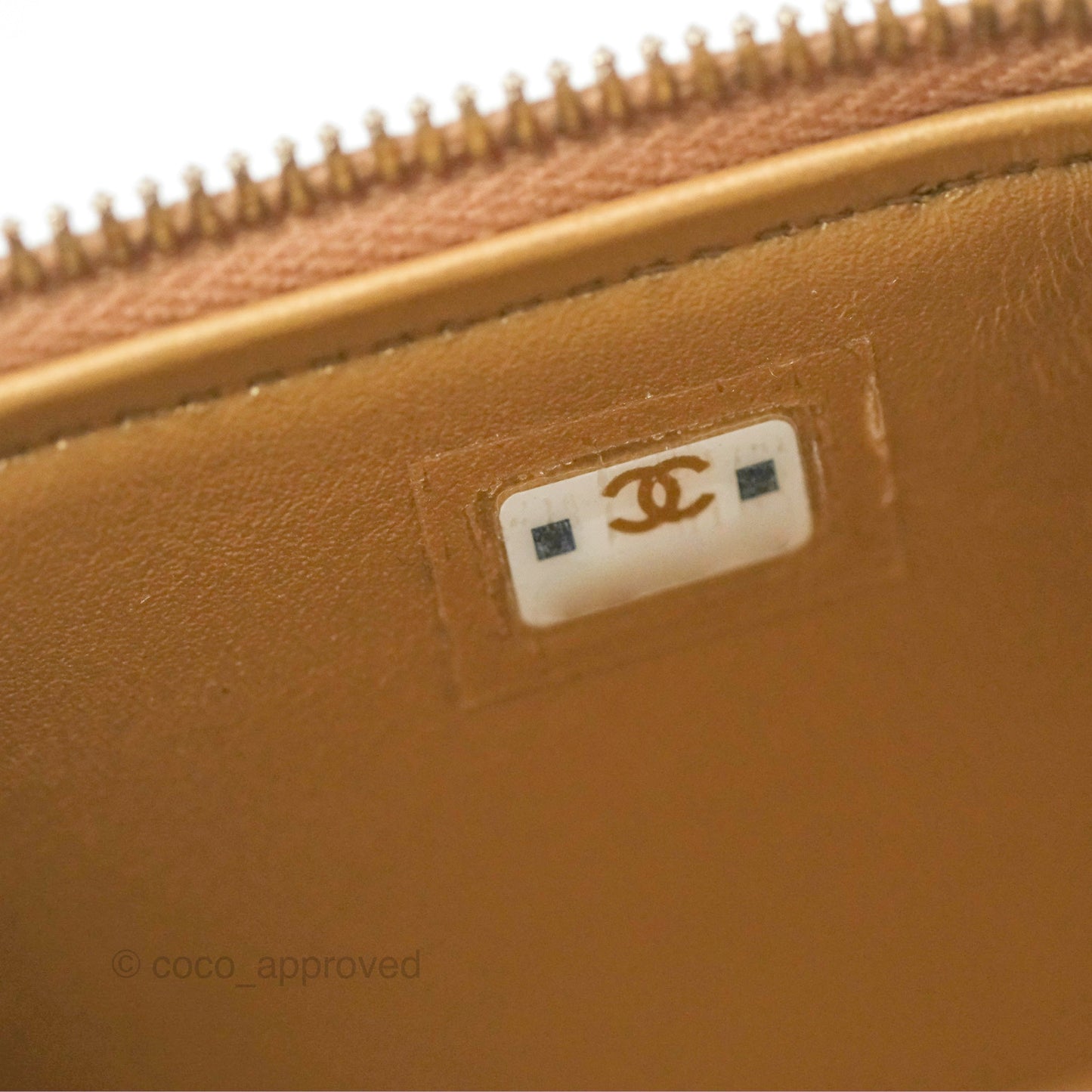Chanel Mini Vanity With Chain Adjustable Pearl Crush Dark Beige Lambskin Aged Gold Hardware
