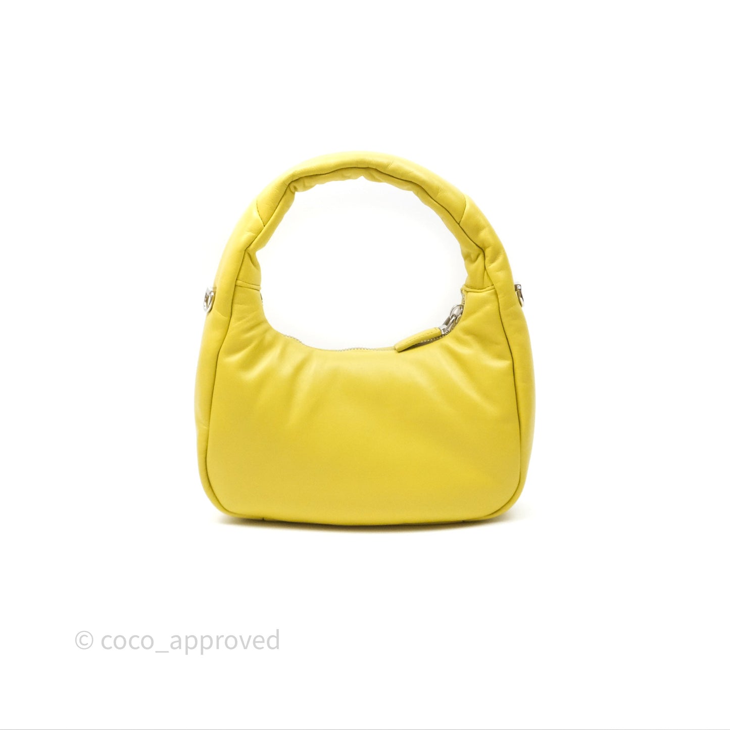 Prada Nappa Soft Padded Hobo Mustard