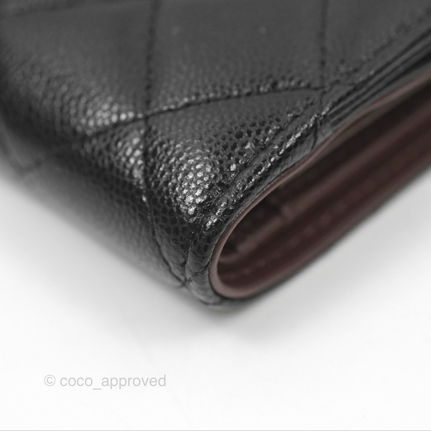 Chanel Compact Wallet Black Caviar Gold Hardware 23A