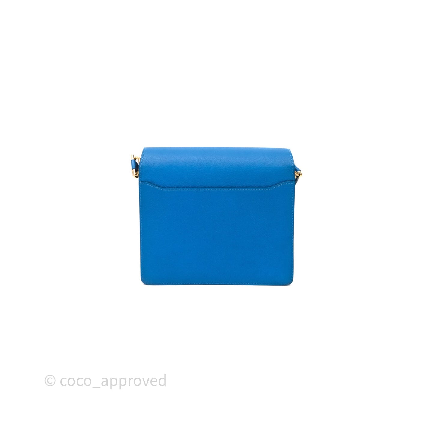Hermès Roulis Mini 18 Bleu Zanzibar B3 Evercolor Gold Hardware