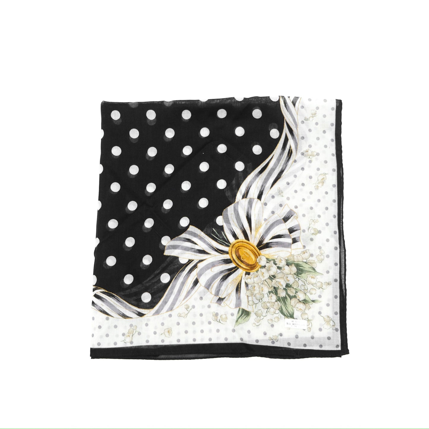 Christian Dior Vintage Scarf Black/ White Cotton